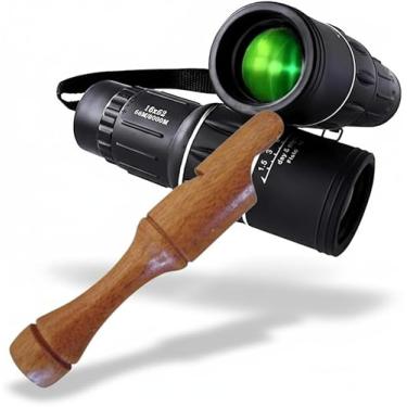 Imagem de Apito De Madeira Inhambu Açu Modelo 09 + Luneta Observação de Pássaros