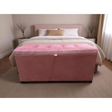 Imagem de Puff baú 1 metro decorativo com dobradiça com pistão á gás diversas co