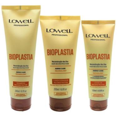 Imagem de Lowell Bioplastia Shampoo 240ml Condicionador e Leave-in