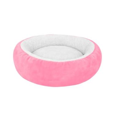 Imagem de Pets Sherpa para Cães e Gatos Macia 50x50 cm Quente Confortável Cama Pet Com Pelinho(ROSA CHICLETE)