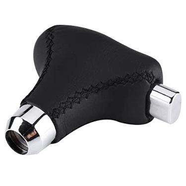 Imagem de Mão Costurou a Capa de Botão de Mudança de Couro PU