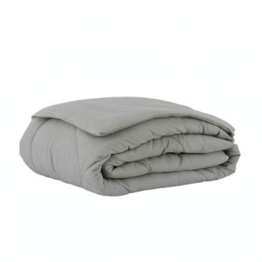 Imagem de Edredom Dupla Face Micropercal | Toque Macio- Conjunto de Cama Dupla Face, Toque Suave e Aconchegante, Para Quarto de Casal, Solteiro ou Infantil(Cinza,Solteiro)