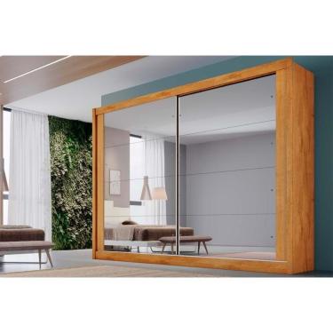 Imagem de Guarda Roupa Casal 2 Portas Com Espelho E 4 Gavetas Creta Flex Peroba/peroba Ou Off White - Europa