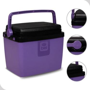 Imagem de Caixa Térmica Açai 6 Litros Com Tampa Preta Camping Cooler - Bel Fix