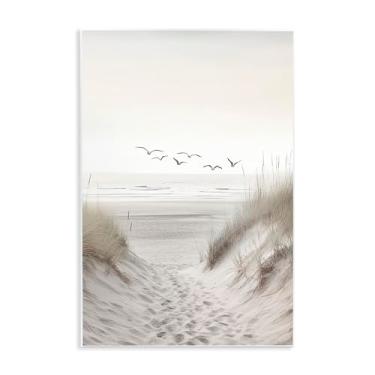 Imagem de Stupell Industries Seagulls over Sandy Footprints Wall Plaque Art, design by Decent Exposures, 19 x 13