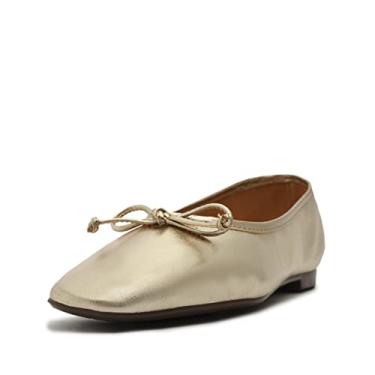 Imagem de SCHUTZ Sapatilha feminina bailarina Arissa Bow Couro, Platina, 6
