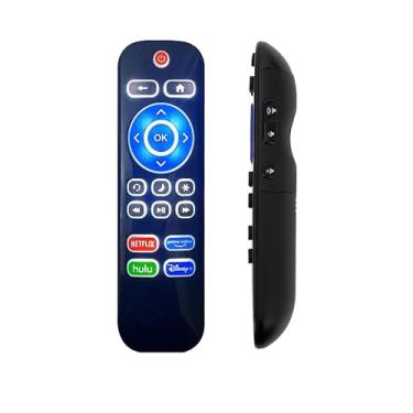 Imagem de Controle remoto universal para todos os controles remotos Roku TV, compatível com todos os controles remotos de TV TCL-ONN-Hisense-Roku (não para Roku Stick e Box)