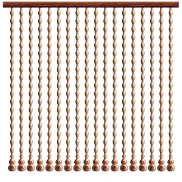 Imagem de Cortinas cortina de contas Feng Shui madeira maciça sala de estar cortada decoração, vários tamanhos personalizáveis (cor: branco, tamanho: 120 x 176 cm-29 raízes)