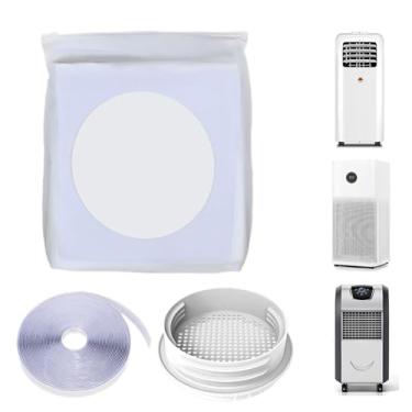 Imagem de Kit de ventilação de janela AC, kit de vedação de ar condicionado portátil - Peças de reposição de painel de vedação, acessórios de ar condicionado ajustáveis para secadores de mangueira de exaustão
