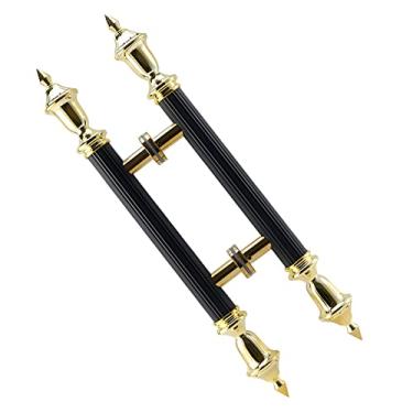Imagem de Ferragens de maçanetas de beleza, apartamento de restaurante, puxadores de porta push pull estilo europeu antigo, maçaneta de porta de vidro deslizante com acessórios/preto/80 cm/31,4 pol