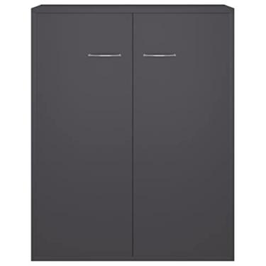 Imagem de Aparadores e armário de buffets com armazenamento decoração de casa cinza 59,9 x 30 x 75 cm Aglomerado (Cor: A, Tamanho: 59,9 cm x 30 cm x 75 cm) (A 59,9 cm x 30 cm x 75 cm)