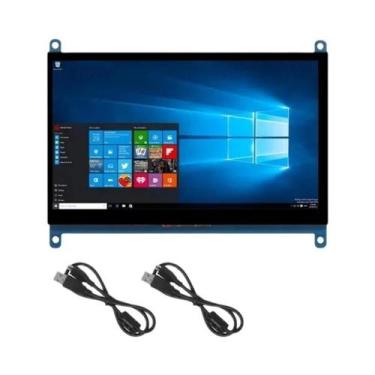 Imagem de Monitor De 7 Polegadas Para Raspberry Pi 4/3/2/B/B+/A+ 1024x600 IPS To