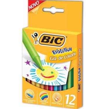 Imagem de Giz de Cera BIC Evolution Extra Limpo 12 Cores