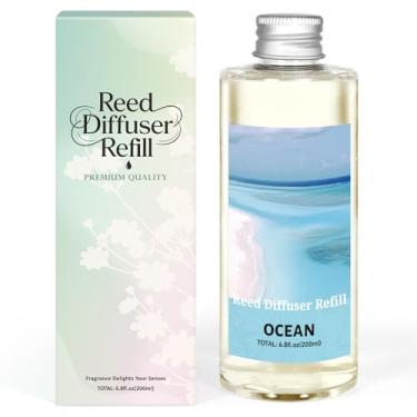 Imagem de STRN Refil difusor Ocean Reed, 200 ml, aromaterapia de longa duração, líquido de fragrância natural com frasco ecológico para casa, quarto, spa