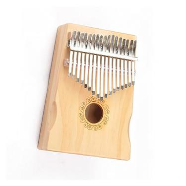 Imagem de Piano de polegar portátil 17 teclas madeira mogno instrumentos kalimba com martelo de afinação (cor: 02)