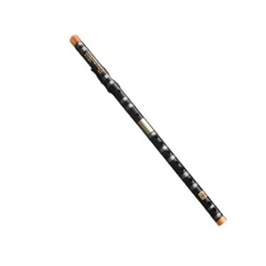 Imagem de Flauta de bambu de madeira, inserção dupla, cobre branco, preto, flauta tom E para iniciantes em desempenho profissional