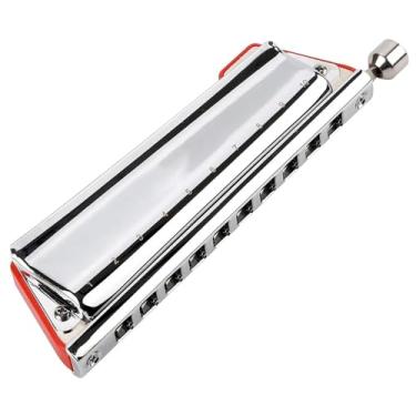 Imagem de Gaita profissional para iniciantes adultos 10 furos C gaita cromática sem válvula (vermelha)