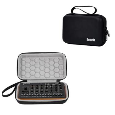 Imagem de Banworks Capa rígida de poliuretano personalizada para Roland AIRA Compact P-6/S-1/T-8/E-4/J-6, estojo de armazenamento protetor para sintetizadores, samplers, máquinas de bateria e processadores