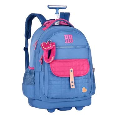 Imagem de Mochila Escolar Menina Carrinho Rebecca Bonbon RB Escolar (Azul)