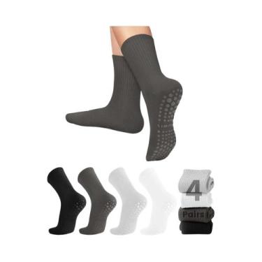 Imagem de Meias De Yoga, Pilates E Ballet Femininas Em Cores Sólidas, 4-6 Pares,