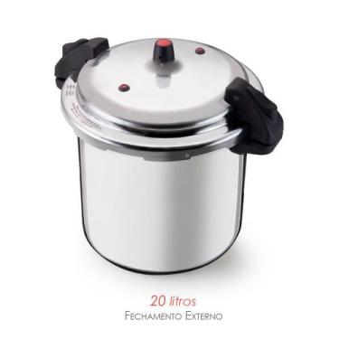Imagem de Panela de Pressão com Fechamento Externo - Aluminio Nacional, 20 Litro