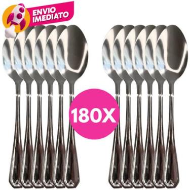Imagem de Jogo Colher Sopa de Mesa Aço Inox Premium Talher Cozinha Restaurante B