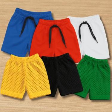 Imagem de Kit com 6 Unds de Shortinhos Bebê Menino Menina Dry Ultra Leve e Fresc