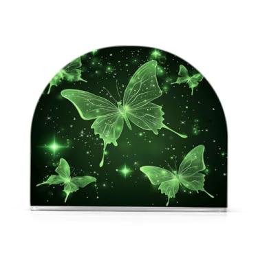 Imagem de Qilmy Porta-guardanapos borboleta verde do dia de São Patrício para mesas - porta-guardanapos para cozinha, porta-guardanapos de mesa, porta-guardanapos de coquetel, porta-guardanapos moderno