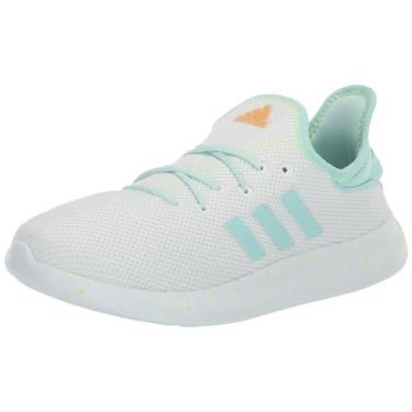 Imagem de adidas Tênis infantil Cloudfoam Pure, Branco/Semi Flash Aqua/Limão Pulso, 15
