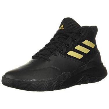 Imagem de adidas Tênis de basquete masculino Own The Game, Preto/dourado fosco/preto, 11.5