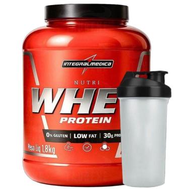 Imagem de Kit Whey Isolado Chocolate 1.8Kg Coqueteleira Integralmedica-Unissex