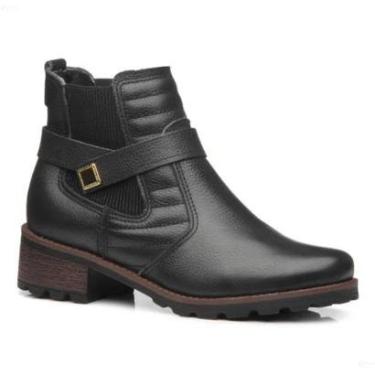 Imagem de Bota Feminina Coturno 100% Couro Conforto Pegada 281412-Feminino
