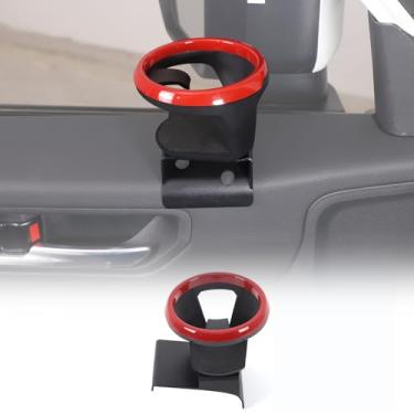 Imagem de LLKUANG Suporte de copo de carro compatível com Toyota Land Cruiser 250 Prado J250 LC250 2024 2025 2026 Suporte de copo de aço carbono para porta frontal, acessórios interiores de suporte de copo para