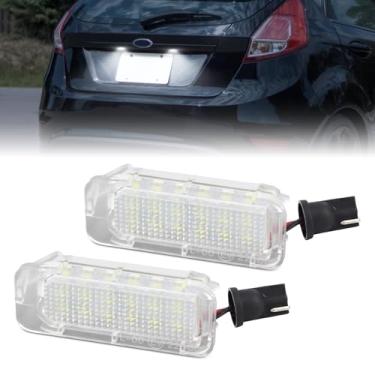 Imagem de Luzes LED de placa de licença para Ford Explorer Escape Fusion Fiesta Expedition Lincoln MKC conjunto de lâmpada, lâmpada branca 6000K substitui OEM BB5Z13550A, 2 peças