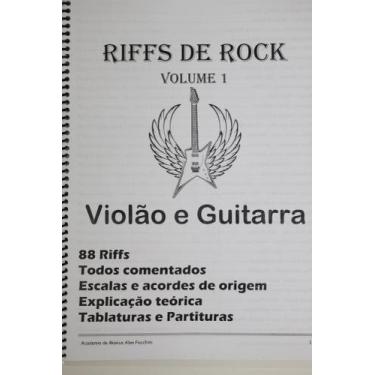 Imagem de Apostila Tablaturas Guitarra Volume 1 Rock 50 Músicas - Academia de Mú