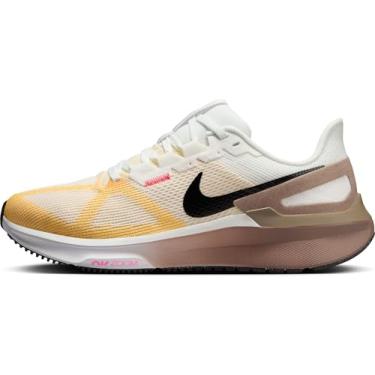 Imagem de Nike Tênis de corrida feminino Structure 25 Road (DJ7884-110, branco Summit/marrom/milho universitário/preto), Summit branco/marrom/milho universitário/preto, 40