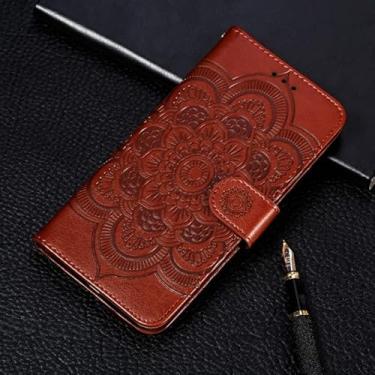 Imagem de YUNCHAO Caixa de telefone Para o Huawei Honor Play 3 Mandala em relevo Horizontal Flip Leather Case com titular e slots de cartas e carteira e moldura fotográfica e cordão capa para celular
