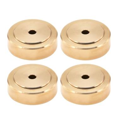 Imagem de VBESTLIFE Pés de Placa de Corte de Bronze, 4 Unidades, Pés de Isolamento de Alto-falante, Pés Absorventes Antiderrapantes para Placa de Corte de Cozinha, Amplificador de Alta Fidelidade (30 * 10mm)