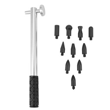Imagem de Ferramenta de Reparo Amassados na Carroceria Martelo Remoção Borracha Não Pintado Danos Automotivos DIY com 9 Cabeças Universal em Superfícies Metálicas para Carros Portas Geladeiras
