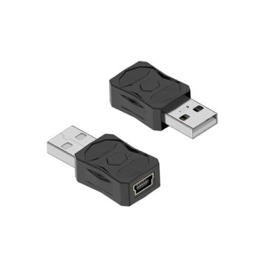Imagem de Gtwoilt Pacote com 2 mini USB fêmea para USB A macho adaptador de dados de carregamento para laptop câmera digital MP3 Player GPS