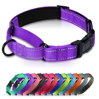 Imagem de Erbine Coleira Martingale acolchoada para cães | Coleiras de neoprene Martingale | Coleira refletiva de nylon Martingale | Martingale ajustável para cães pequenos, médios e grandes