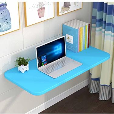 Imagem de Mesa montada na parede, mesa dobrável flutuante para montagem na parede, para pequenos espaços para uso como mesa de computador, mesa de escritório em casa, balcão de cozinha, mesa de jantar