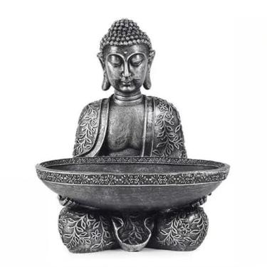 Imagem de FENNYYAR Ornamento de estátua de Buda estilo chinês, 22 cm, decoração de Feng Shui para sala de estar doméstica