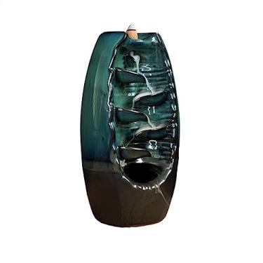 Imagem de porta-vara de incenso Queimador de incenso vitrificado em forno cerâmica personalizado Suporte interno requintado com refluxo