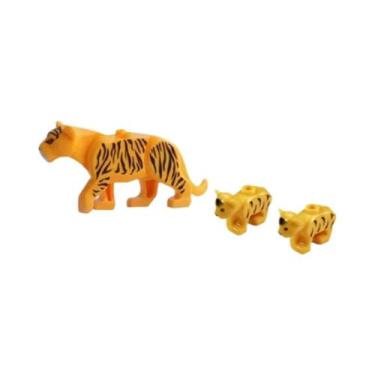 Imagem de Conjunto De Blocos De Montar De Animais: Cabra, Elefante, Urso, Crocod