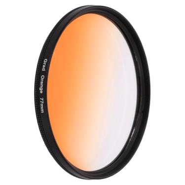 Imagem de PATIKIL Filtro de lente de 77 mm, filtros de cor graduados, resina óptica de arranhões, acessórios de correção de cor para lente de fotografia de câmera, laranja