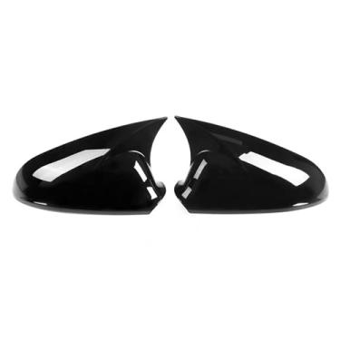 Imagem de Capas de asa 1 par de capas de espelho de carro para Vauxhall para Astra J Mk6 2010-2013 tampas de espelho de asa lateral acessórios capa traseira externa (aparência de fibra de carbono)