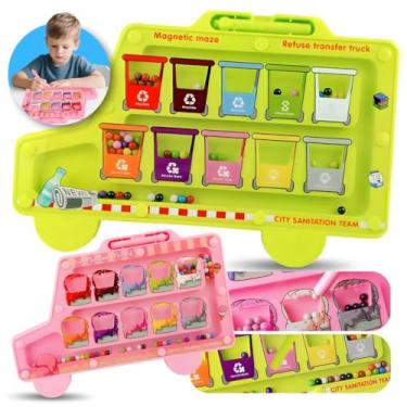 Imagem de Labirinto Magnético Brinquedo Educativo Montessori Infantil Pedagógico Lousa Com Caneta Magnética (Verde)