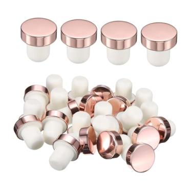 Imagem de predolo 36 rolhas de cortiça para garrafas de vinho, 19,5 mm, para artesanato DIY, mantêm as garrafas de cerveja frescas e bem vedadas. Rolhas macias e, Rosa Ouro