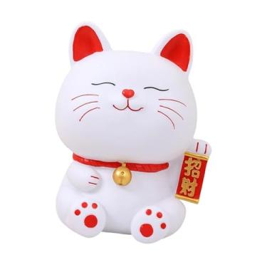 Imagem de Generic Escultura de Gato da Sorte em Forma de Cofrinho - Peça Fofa para Coleção - Ornamento de Mesa - Estante Decorativa para Armário de Entrada